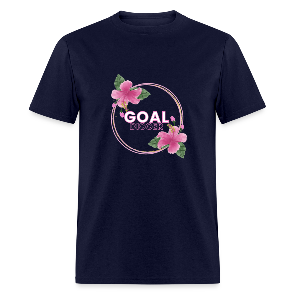 "Lily Ring Goal Digger" Unisex T-Shirt - navy