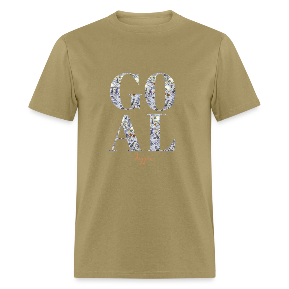 Goal Digger Abstract Money" Unisex Hot Pink T-Shirt - khaki
