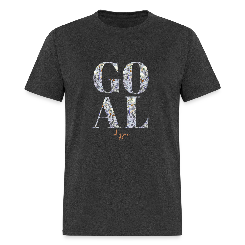 Goal Digger Abstract Money" Unisex Hot Pink T-Shirt - heather black