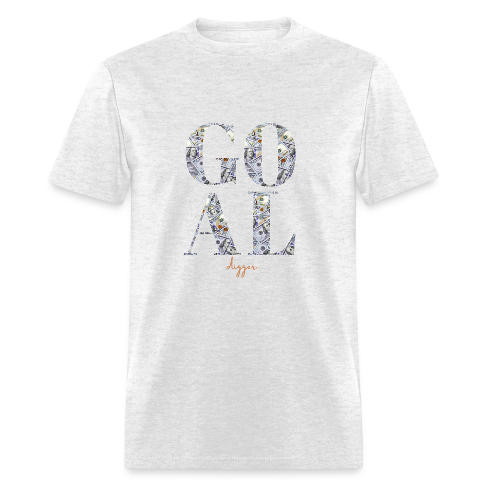 Goal Digger Abstract Money" Unisex Hot Pink T-Shirt - light heather gray
