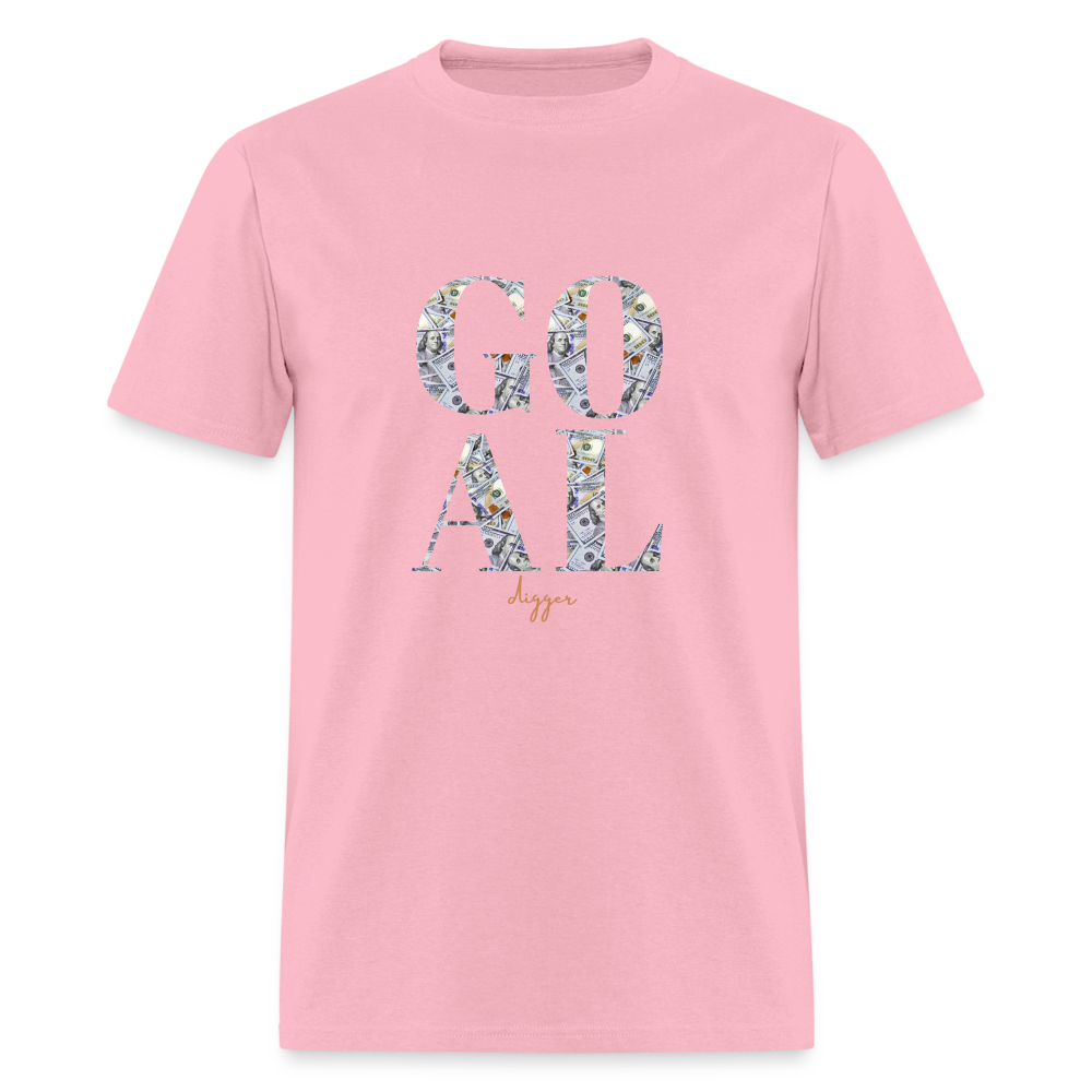 Goal Digger Abstract Money" Unisex Hot Pink T-Shirt - pink